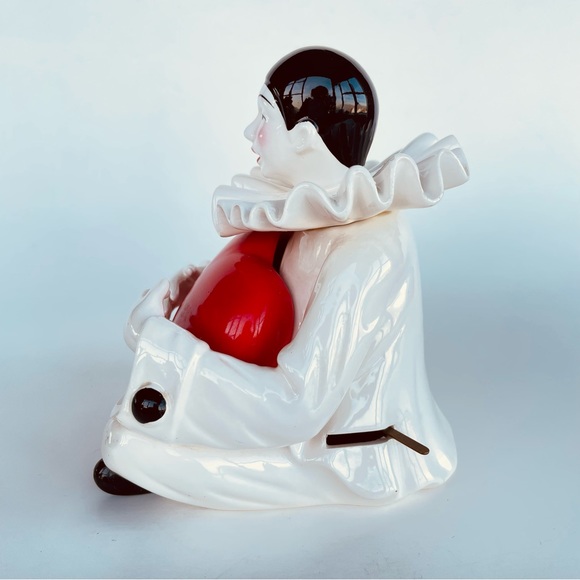 Rare Vintage Taste Setter by SIGMA Pierrot with Heart Ceramic Clown Music Box - Picture 6 of 17